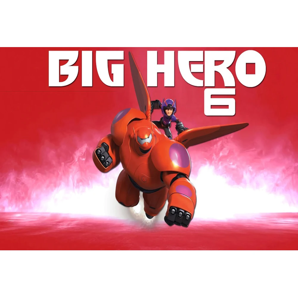 Disney Big Hero 6 Photo Backdrop Background For Photography Baby Shower Birthday Decoration Party Props Supplies Photoshoot