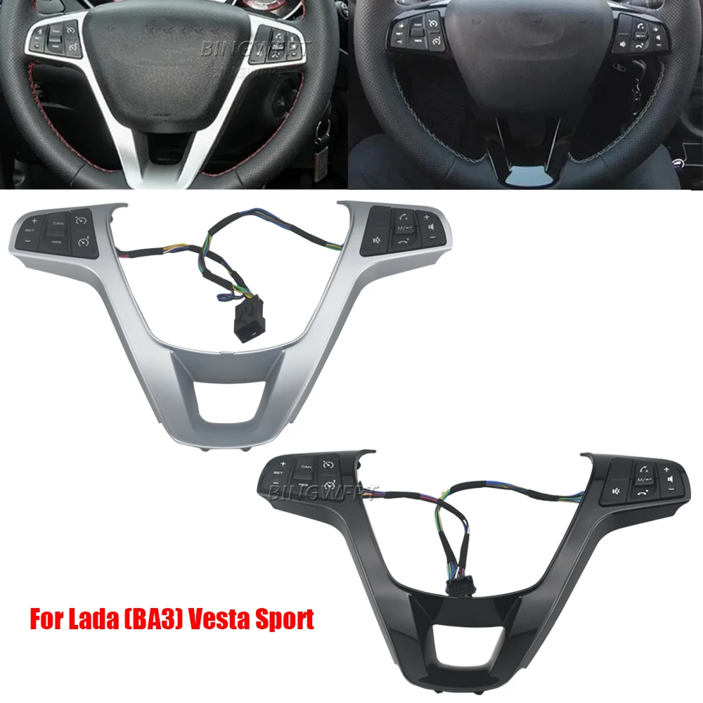 Botón del Volante para Lada (ВАЗ) Vesta Sport SW Cross Glade West 2015 2016 2017 2018 2019 2020 2021 Interruptor de Control de Crucero