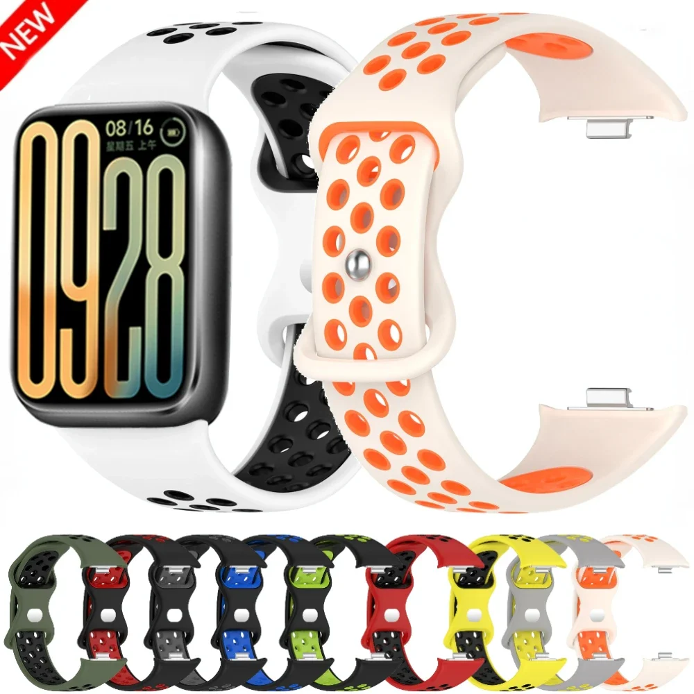 Silicone Strap for Xiaomi Mi Band 9 Pro/Mi Band 8 Pro Comfortable breathable wristband for Redmi Watch 5/4 Bracelet Accessories