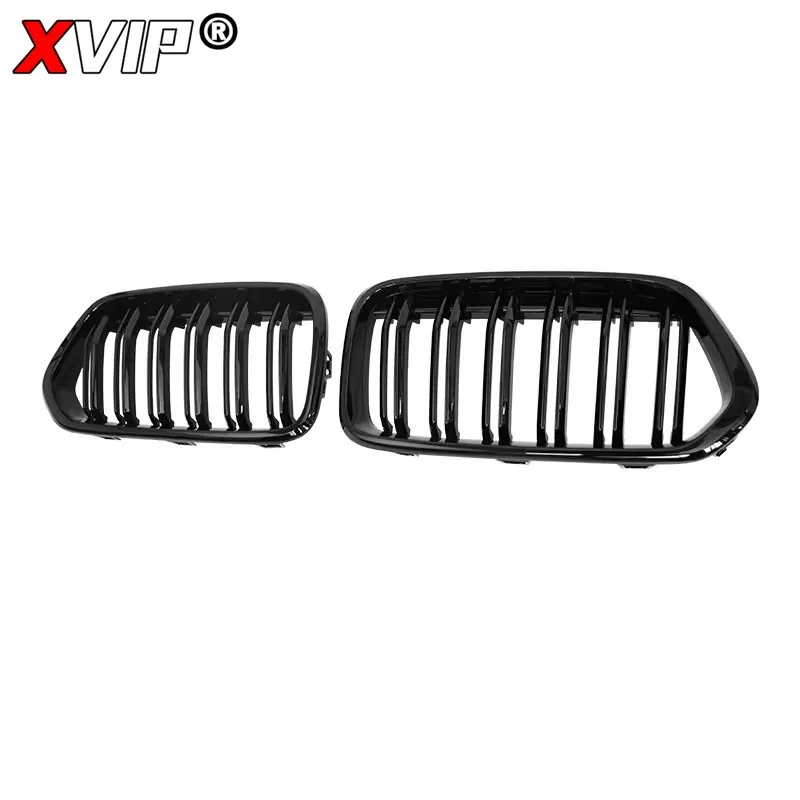 XVIP Chrome Diamonds Style Front Bumper Grilles For BMW X2 F39 2018-2021 Shiny Black Single And Double Line Style Racing Grills