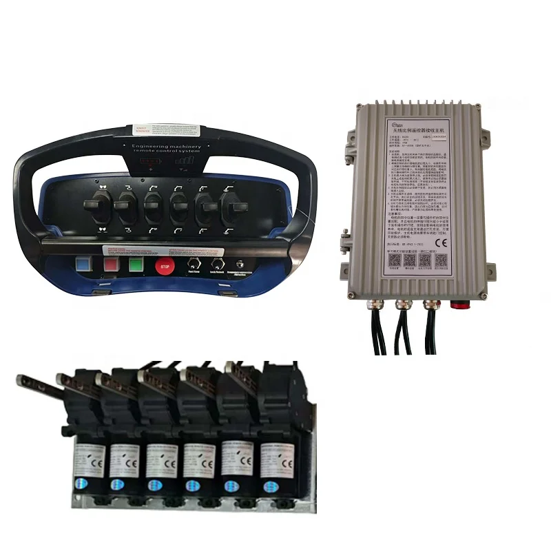 Industrial Truck Crane Radio Remote Controller 4 5 6 Joystick Clutch Control 12V 24V Wireless Crane KitAR
