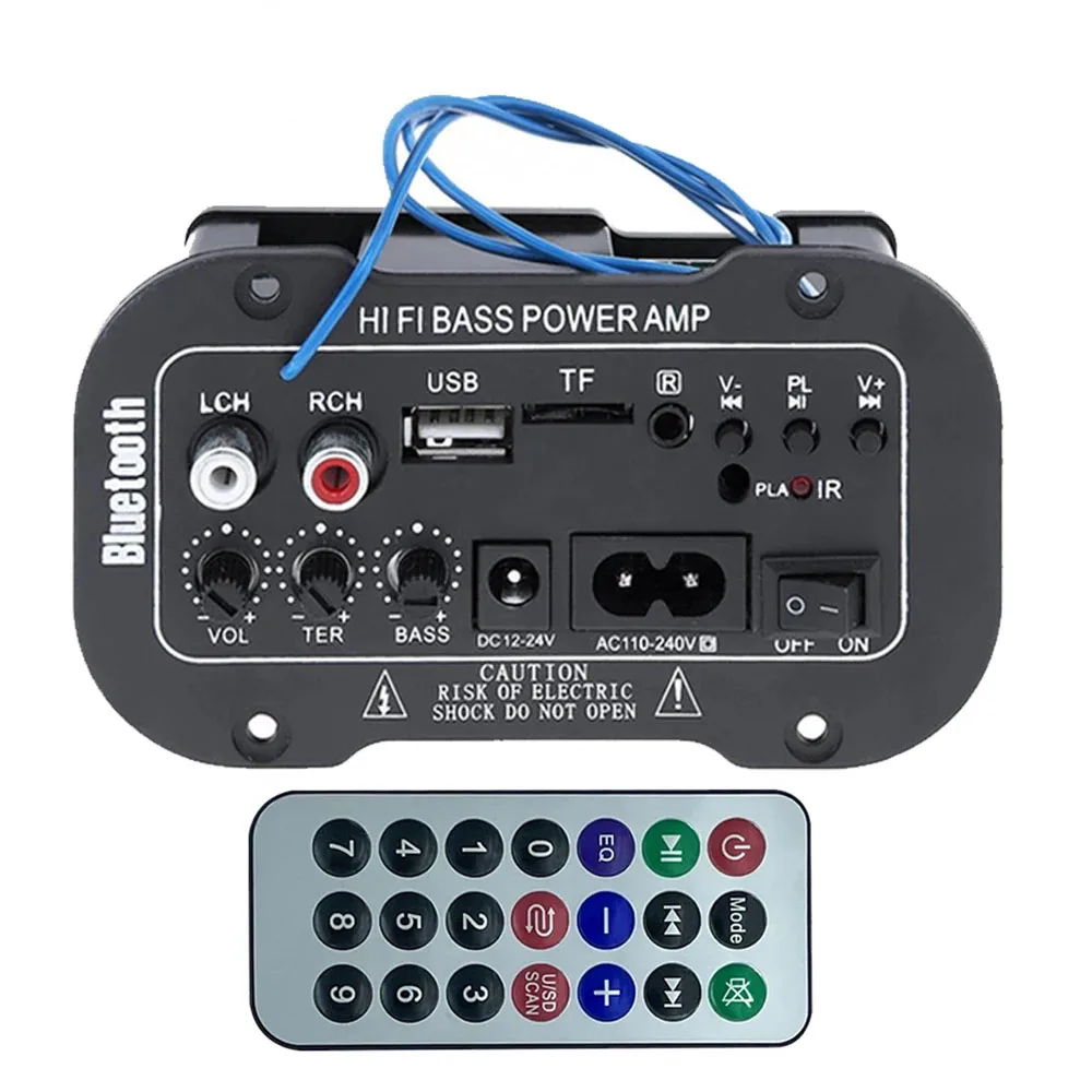 Digital Bluetooth Amplifier Decoder Board 25-30W DIY Audio Module USB TF Card FM Radio AUX Subwoofer Amp AC110V 220V DC12V 24V