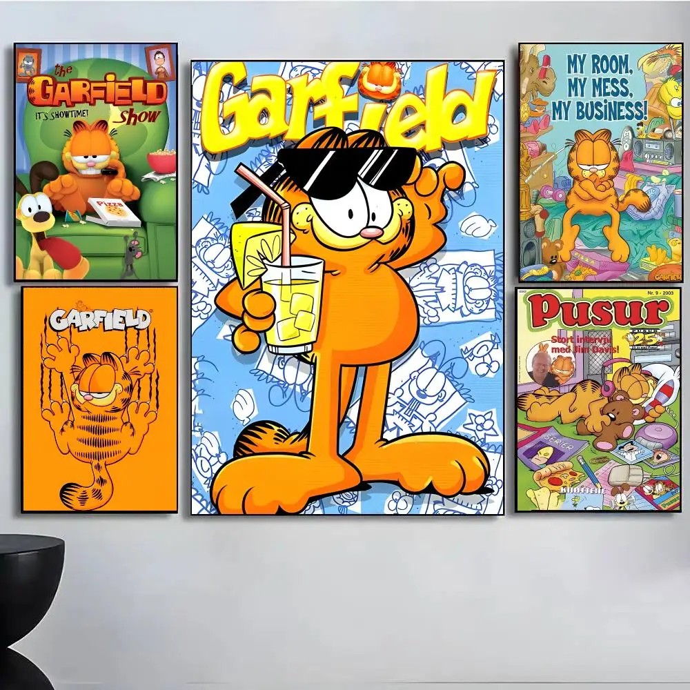 Animation G-Garfield Poster High Quality Wall Art For Home Office Bedroom Living Room Hallway Bar Perfect Gift Idea