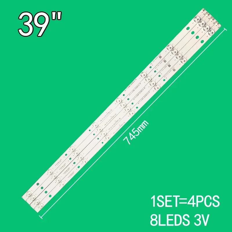 Per 3PCS 8LED 3V 745mm Per 39 "TV LB-C390X14-E3-A-G1-RF1 RF-AC390E32-0801S-11 SVJ390A17-REV05-8LED 39D2000N LED39D7200