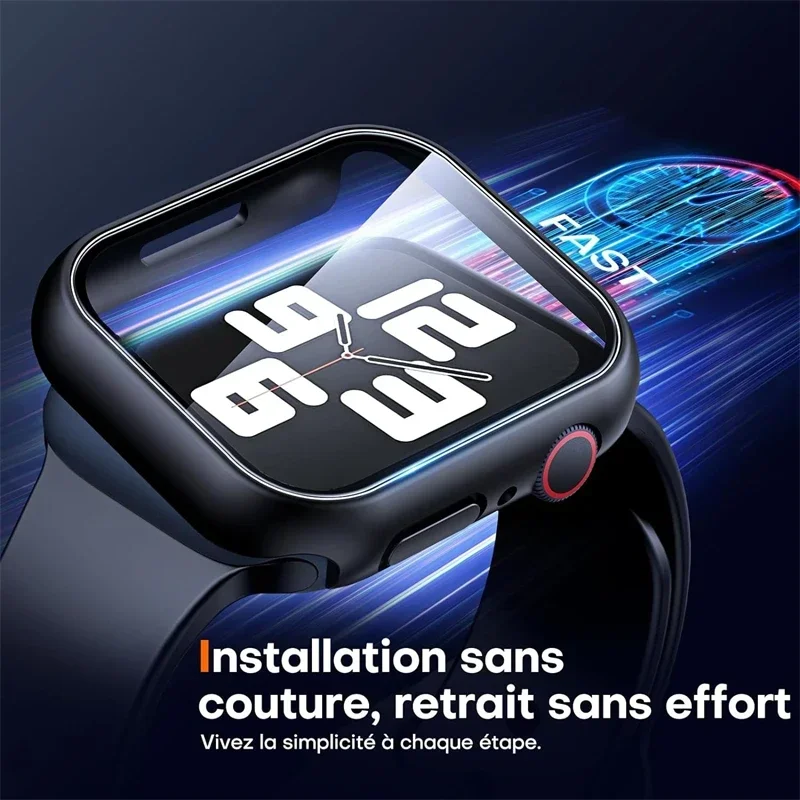 Tempered Glass+Cover For Apple Watch 10 42mm 46mm Matte Hard PC Bumper Screen Protector Case iWatch series 10 42/46 Accessories