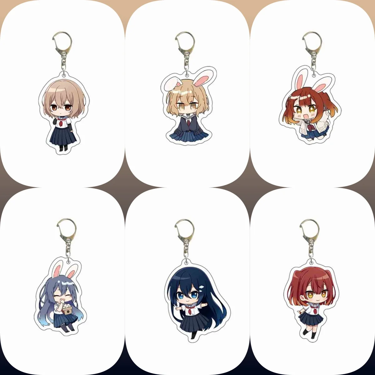

Anime Want to devour my supernatural girl Acrylic Keychain Cosplay Characters Ornament Accessories Christmas Collection Gifts