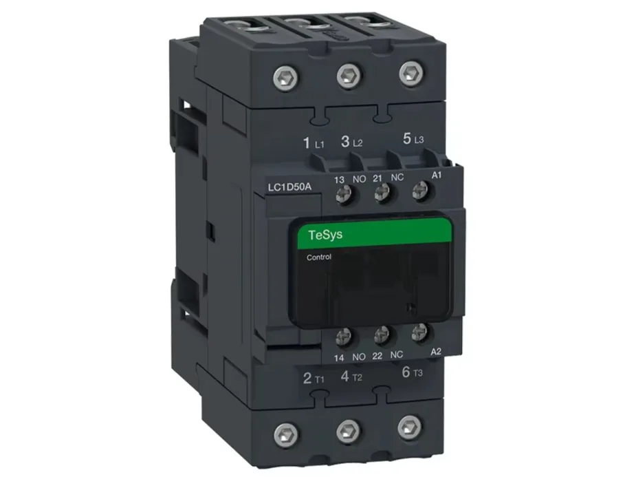 SCHNE1DER LC1D32M7 TeSys Deca Series Contactors 3 Poles Main Contacts 32A 220V AC/DC 50/60Hz Coil Screw Clamp Terminals Din Rail