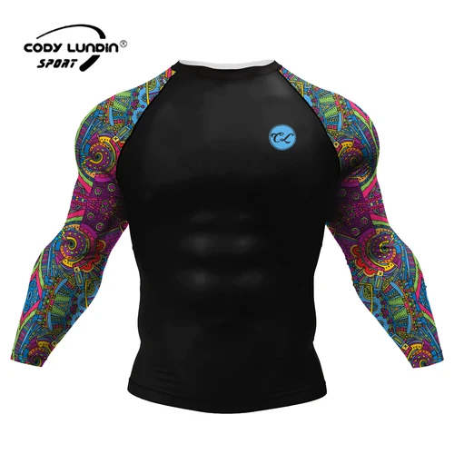 Cody Lundin-Camiseta de manga larga para deportes al aire libre, entrenamiento, secado rápido, resistente a los rayos UV, alta calidad, MMA BJJ Taekwondo, camisetas para adultos