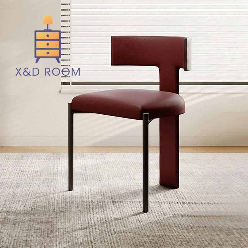 

XD Italian Minimalist Design Comfortable Dining Chairs Home Reading Chairs Makeup Stools Antique Style Retro Backrest Chairs