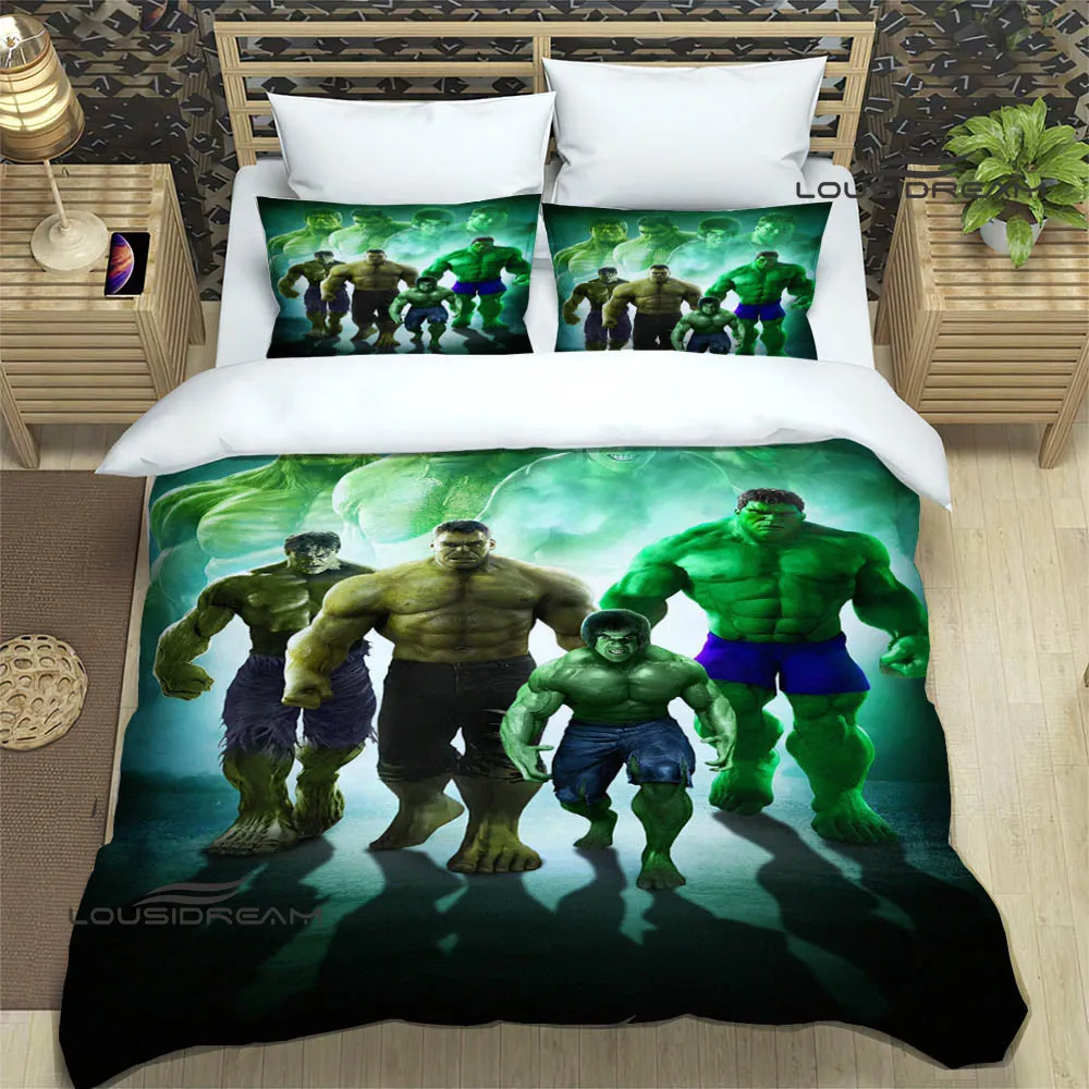 Cute Cartoon The Hulk Bedding Sets exquisite bed supplies set duvet cover bed comforter set bedding set luxury birthday gift