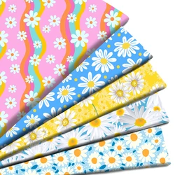 Blossom Flowers Floral Printed Polyester Pure Cotton Material Patchwork Tissue Sewing Quilting Fabrics Needlework DIY Cloth