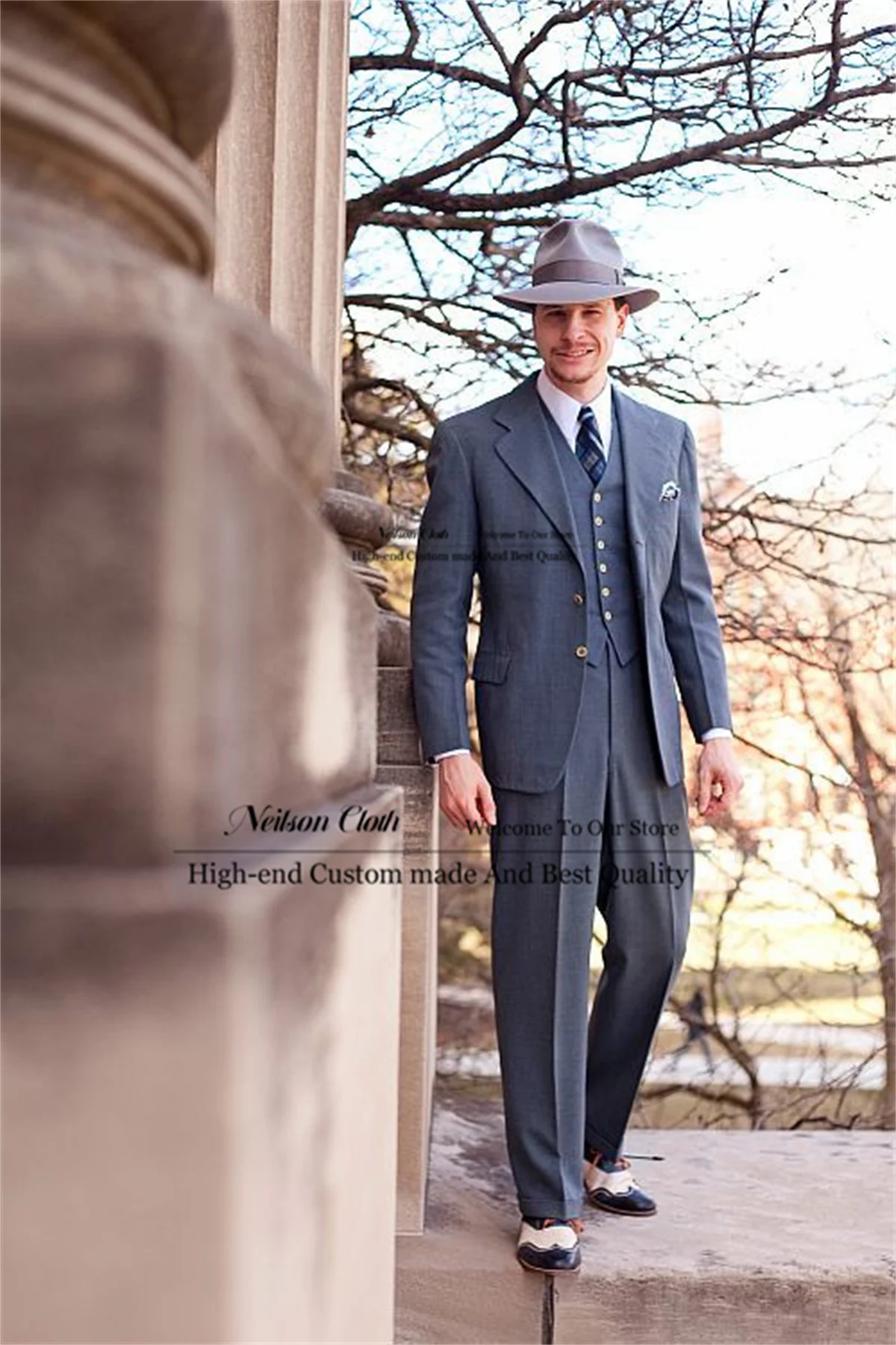 Business Single Breasted Male Prom Blazers 3 Pcs Sets Notched Lapel Groom Wedding Tuxedos Groomsmen Customized Terno Masculino