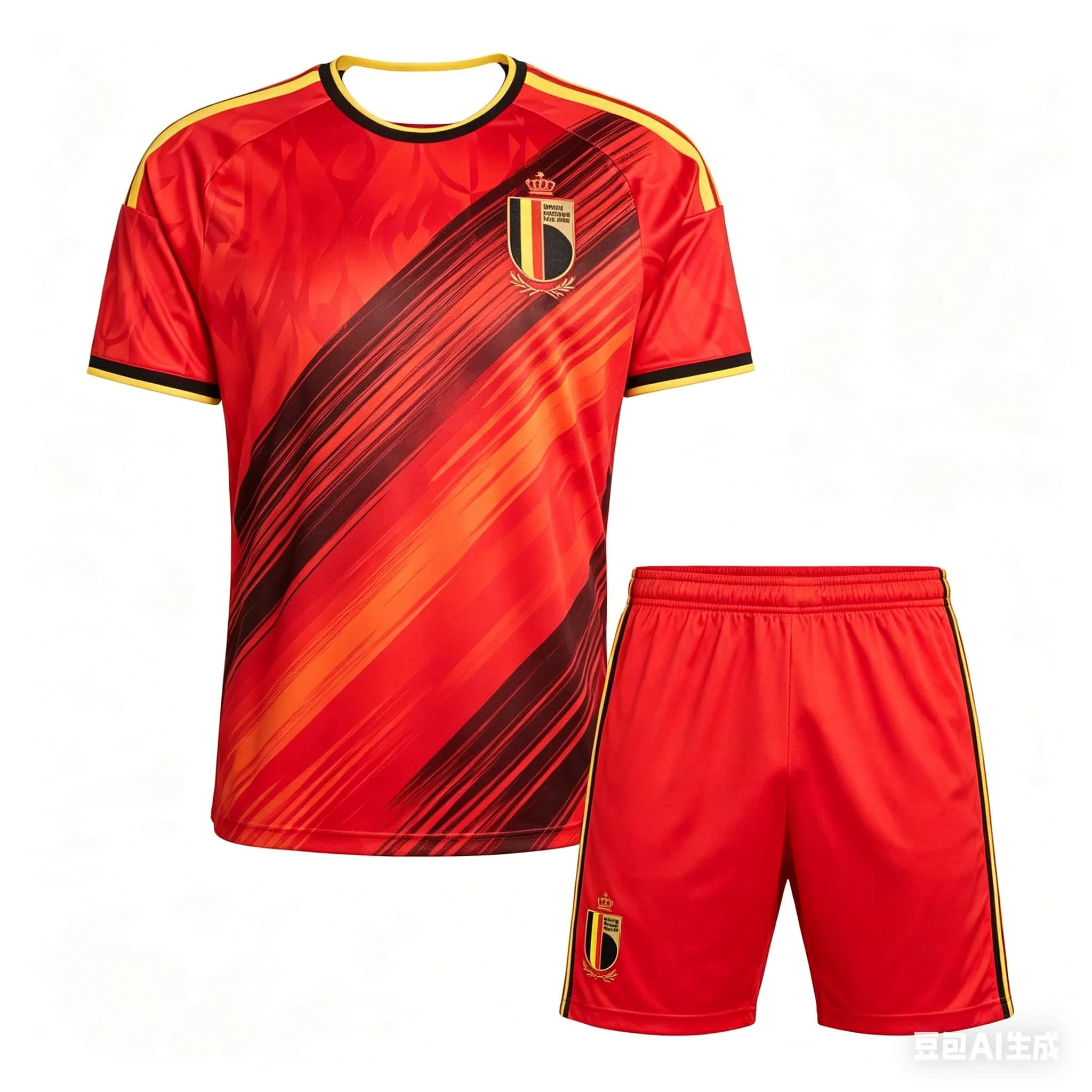 

26 Belgium National Team 3D Printed Adult Breathable Fashion Set Shorts Set Outdoor Sports Quick Drying Set