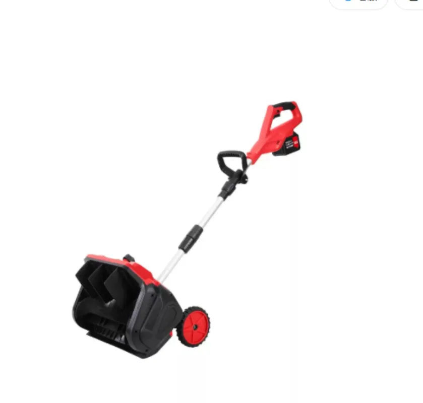 lithium battery snow plow rechargeable brushless 12-inch hand push snow plow with digital display brushles