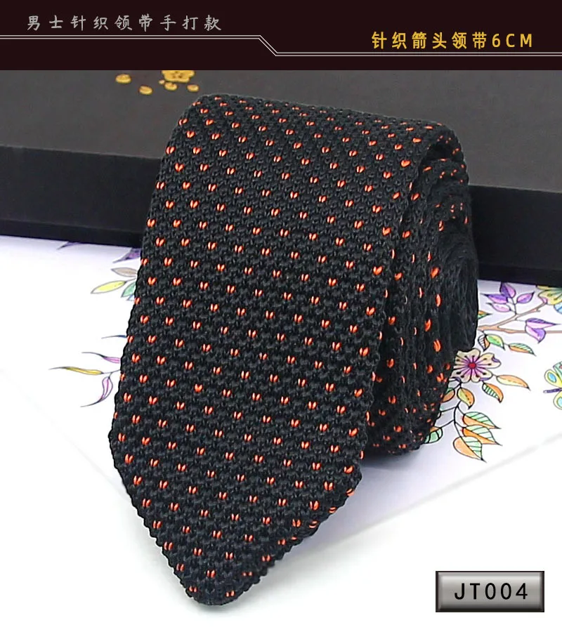 Neue Strick krawatten lässig dünne Krawatte für Party Jungen Mädchen gestrickt gestreifte Krawatte Hochzeit Krawatte für Bräutigam Hals tragen für Männer – Detail 3