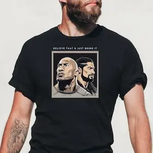 Electrify Your Wardrobe with The Rock and Roman Reigns Unisex Tee