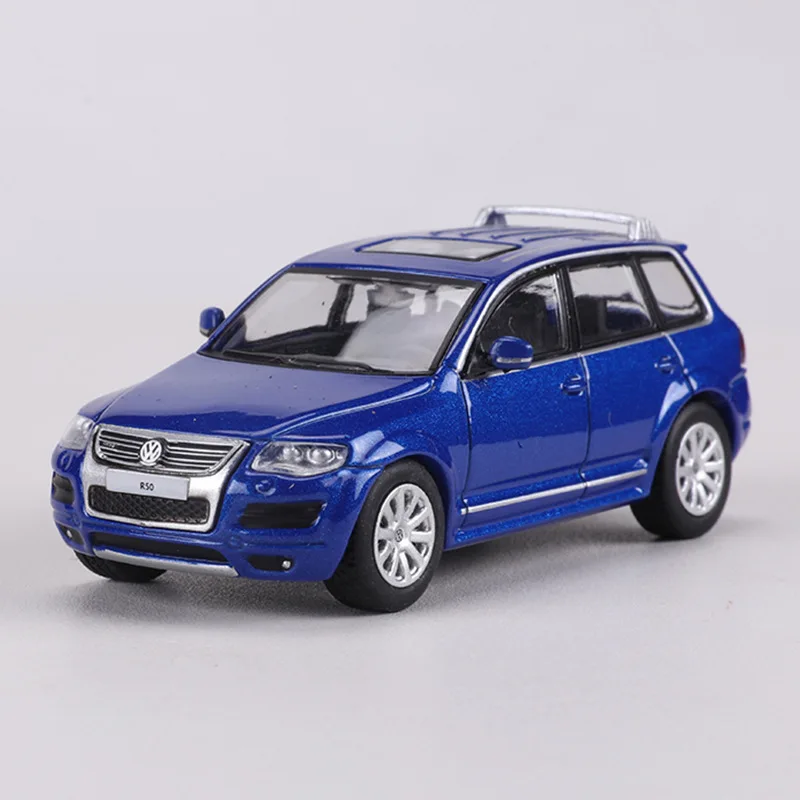 Simulation 1:64 Volkswagen Touareg R50, modèle de voiture moulé sous pression, ornement de collection, Voiture Miniature, cadeau d'anniversaire pour enfants garçons