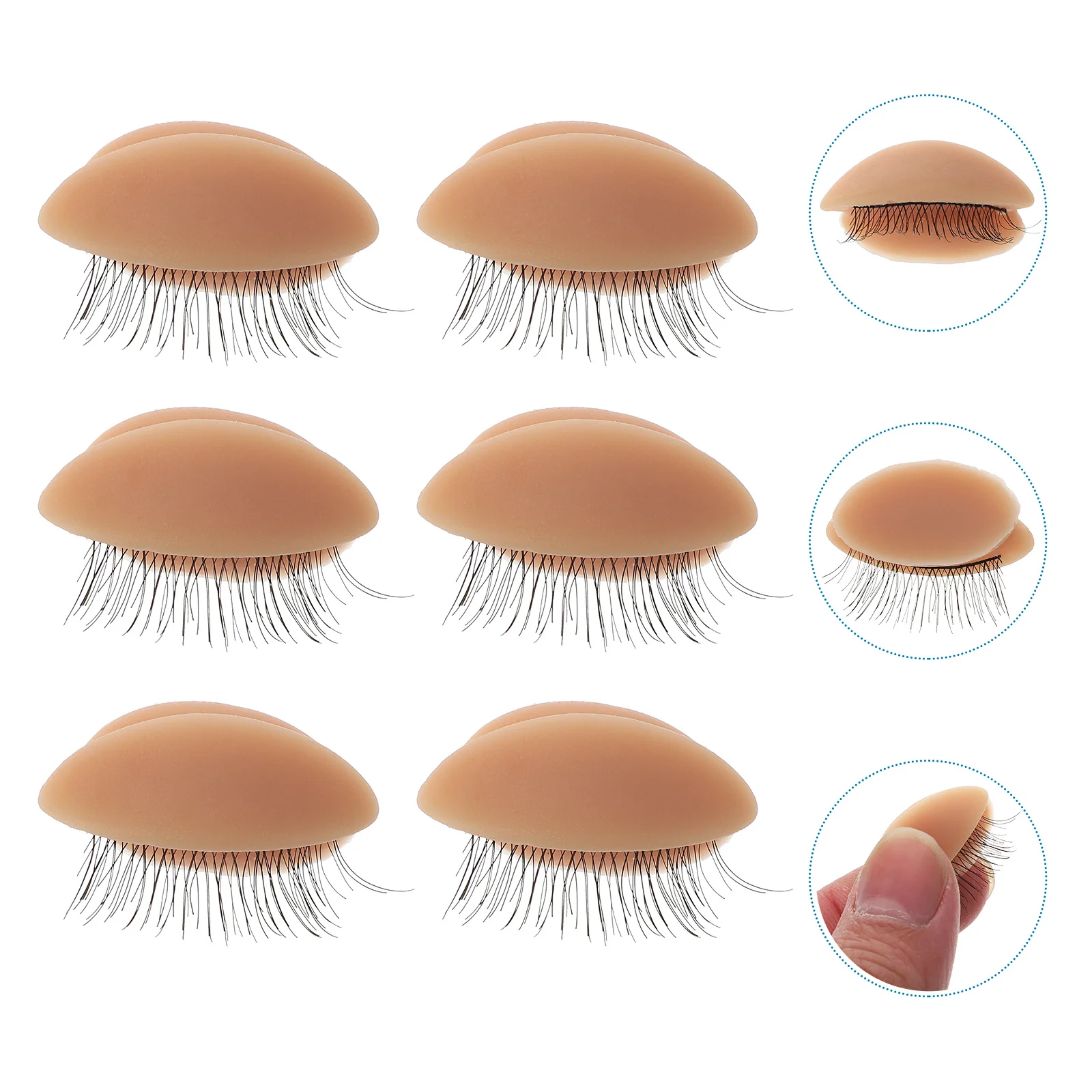 แผ่นซิลิโคนฝึกต่อขนตาคุณภาพสูง สำหรับฝึกฝนการต่อขนตา ใช้ซ้ำได้