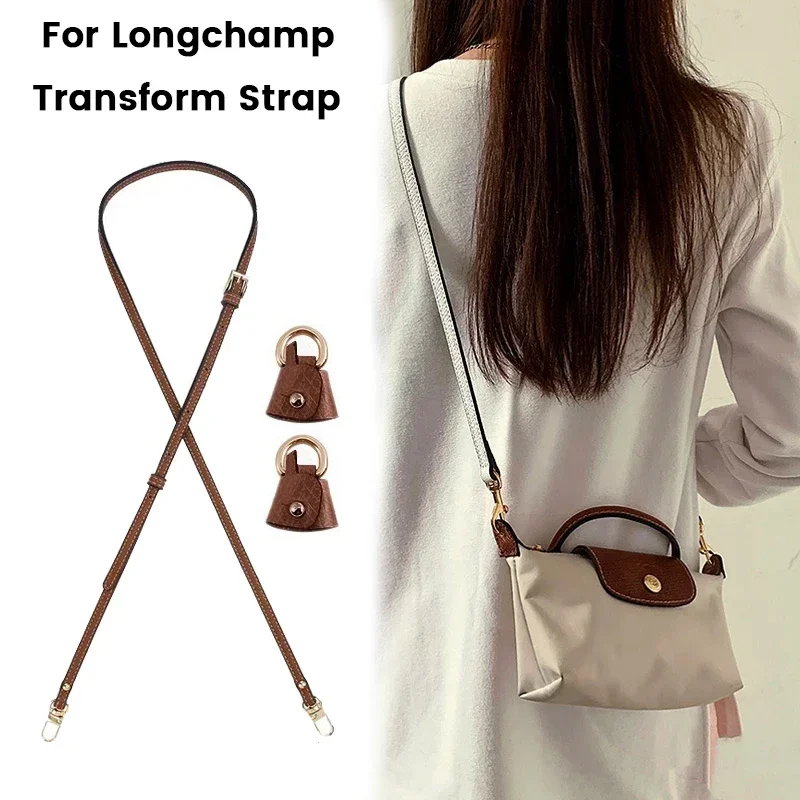 Bag Strap For Mini Longchamp Bag Shoulder Strap Dumpling Crossbody Bag Perforated Conversion Accessories For Punch-free Bag Stra