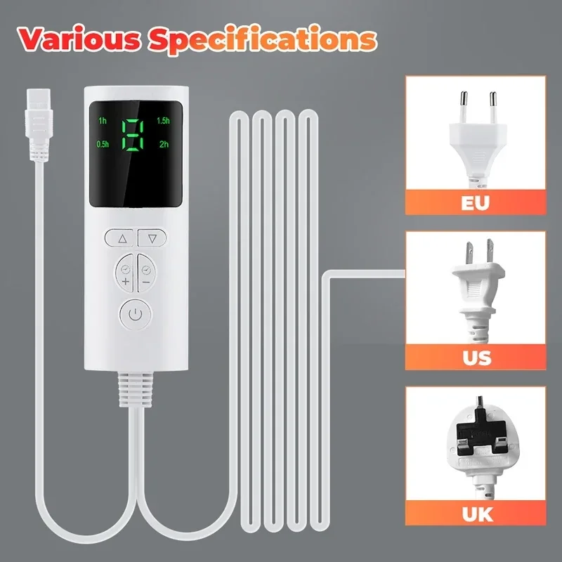 Calentador de pies eléctrico, almohadilla calefactora para pies, calentador lavable, manta térmica de felpa suave para el hogar, estera calentadora de pies, hogar, oficina y dormitorio