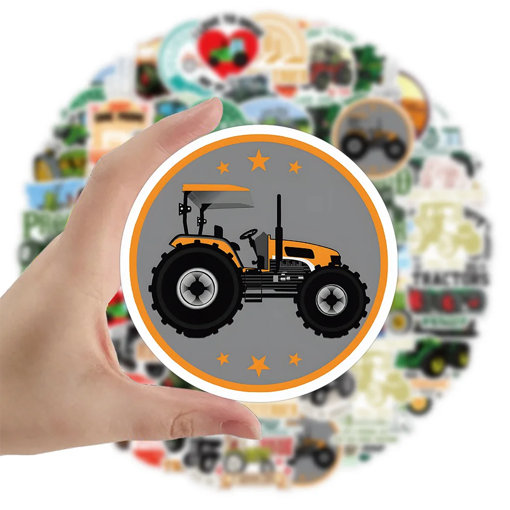 10/25/50pcs Cartoon Farmer Tractors Stickers Graffiti Vehicle for Art Guitar Helmet Cars Travel Luggage Skateboard Toys