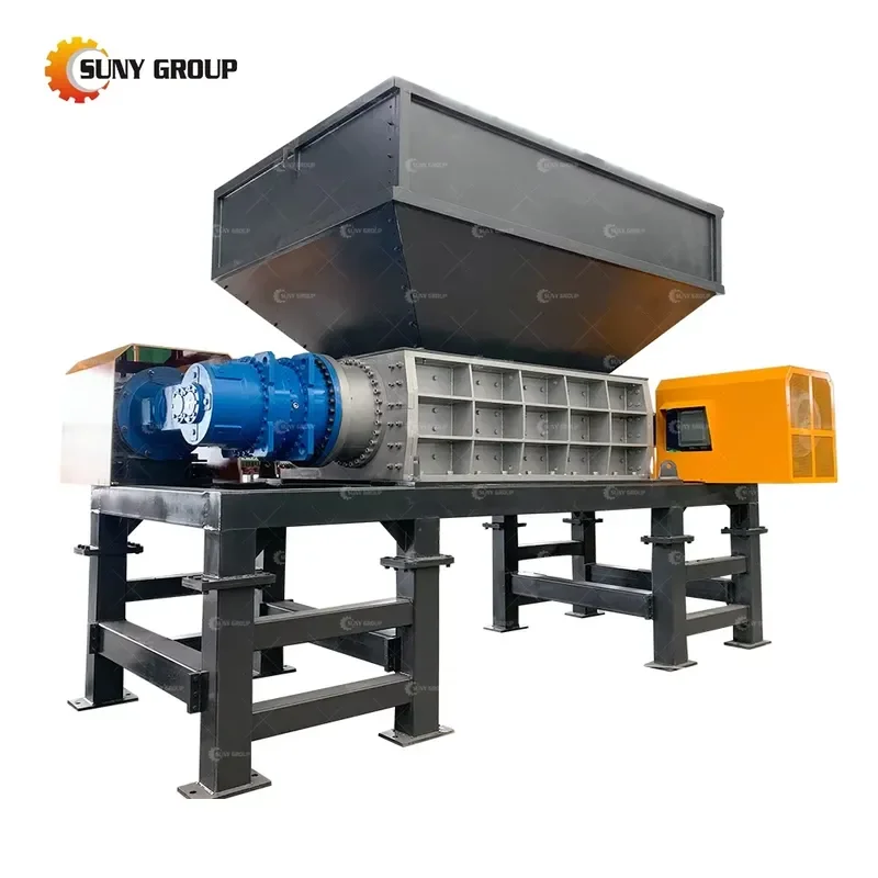 Crusher Industrial Double Shaft Shredder Machine Metal Waste Shredder for Plastic Wood Pallets