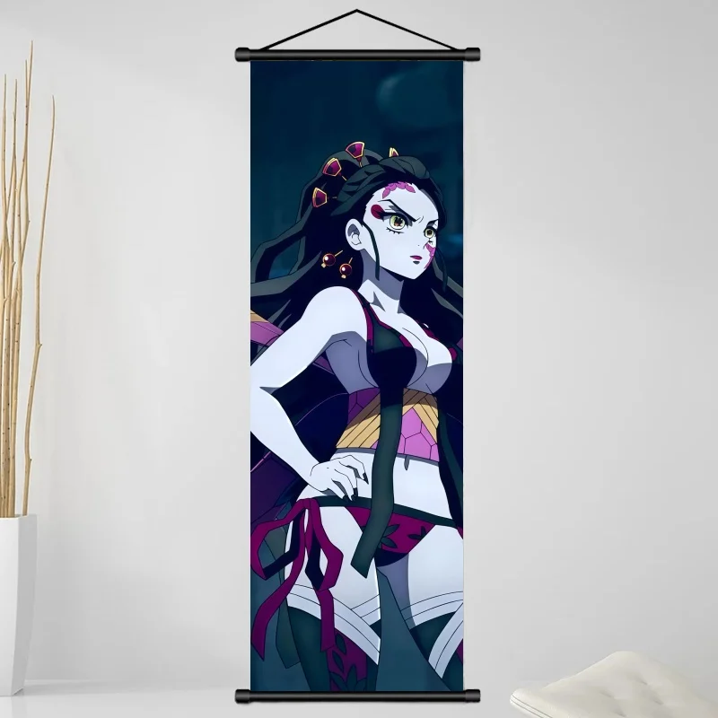 Demon Slayer Daki Hanging Scrolls Set - Anime Fabric Wall Art Posters for Bedroom Gaming Room Living Room Home Decor - view 5