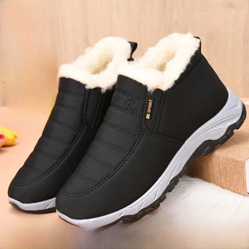 

Мужские и женские зимние хлопковые тапочки с флисовой подкладкой, теплые и удобные, для папы и мамы, повседневные тапочки на высокой подошве.