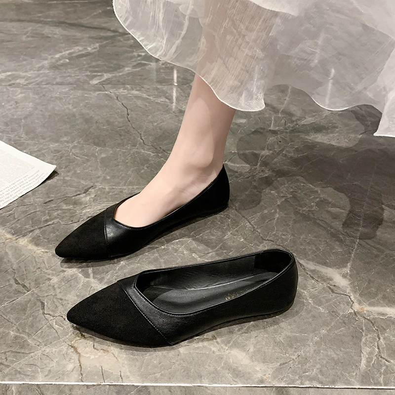 Damen-Slipper mit spitzer Zehenpartie und Flachsohle zum Hineinschlüpfen – Detail 8