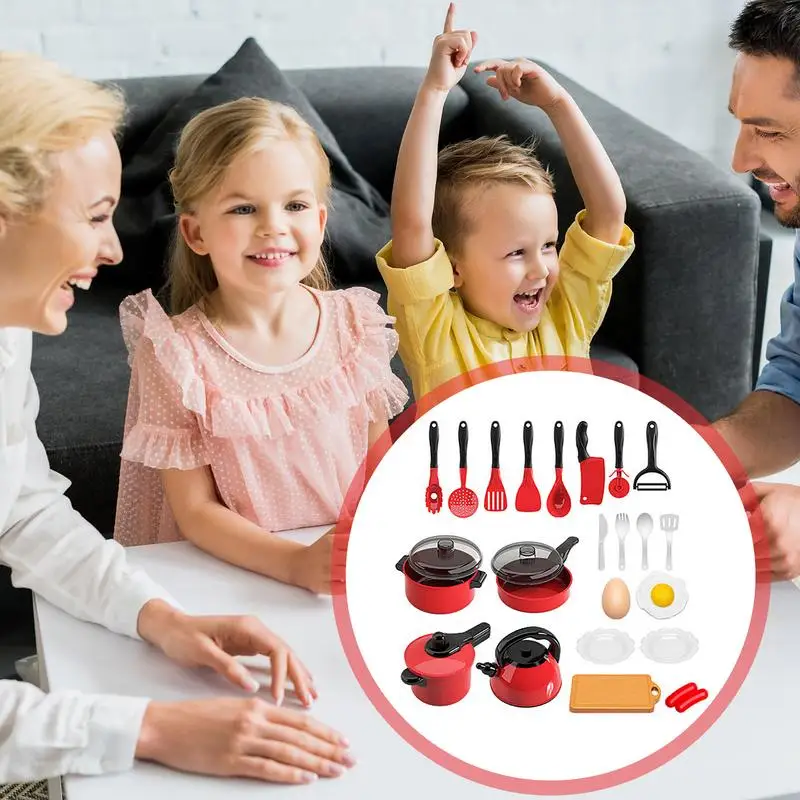 Kinderen spelen keukenspeelgoed 24X huishoudelijke apparaten Echt voedsel maken Kinderen bakbenodigdheden Keukenspeelset Speelgoedapparatuur Leuk rollenspel