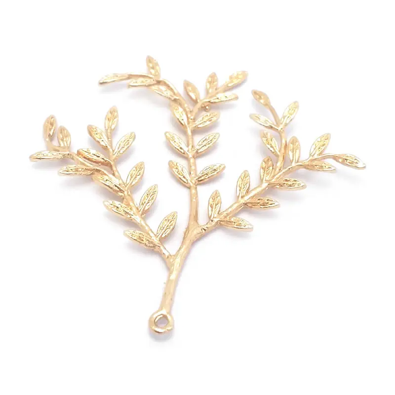 6PCS 18K Gold Color Tree Branch Charms Pendants High Quality Necklace Earrings Diy Jewelry Accessories Rosediy official-website