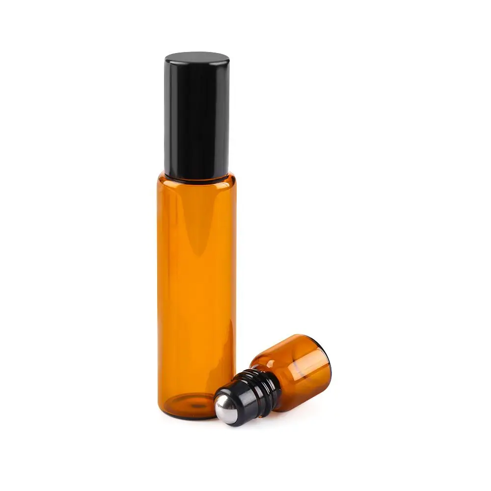 1/2/3/5/10ML Home&Living Refillable Amber Empty Essential Oil Bottle Perfume Roller Ball Container