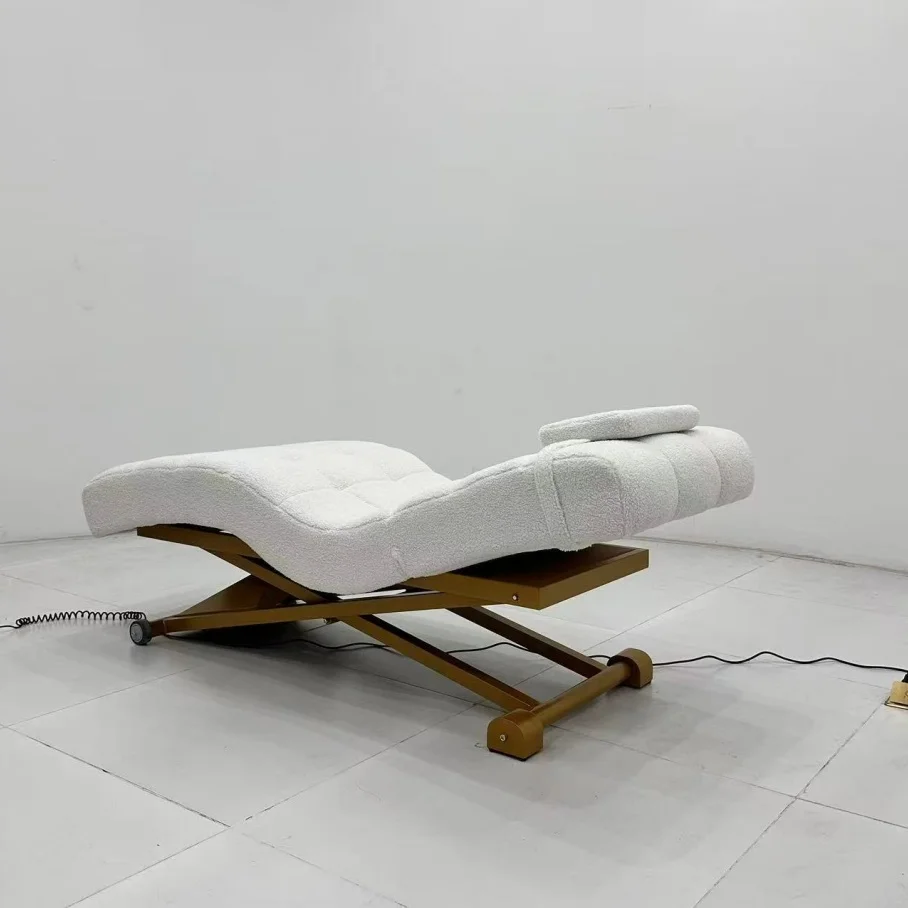 Curved Electric Eyelash Bed Metal Salon Beauty Facial Bed Set for Hotel Gym Bathroom Use Adjustable High Quality