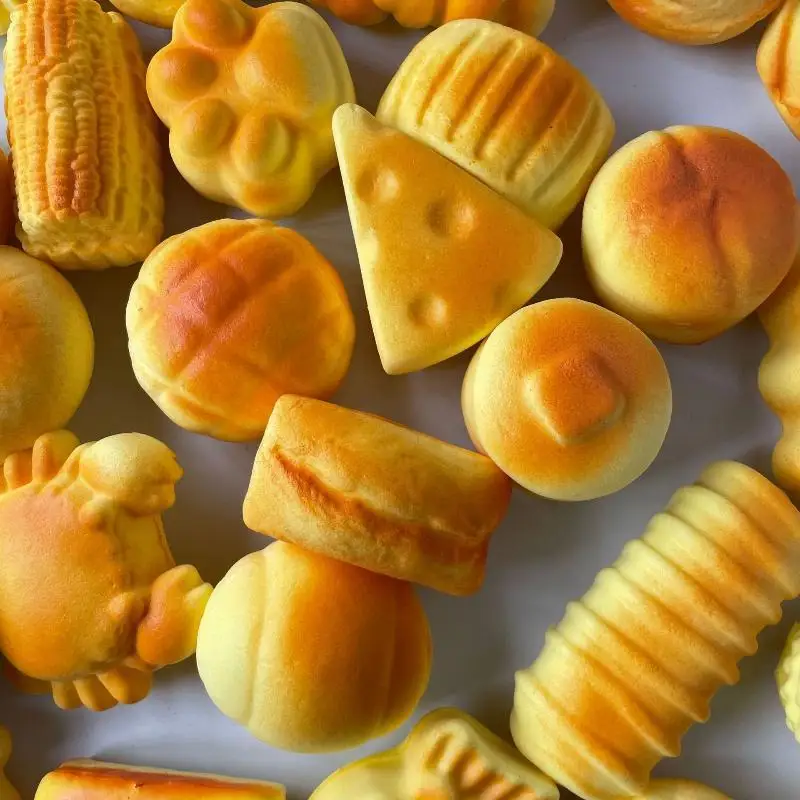 Long Lasting Rebound Simulated Bread Toy Soft Squeeze Stress Relief Toy for Office Worker Student Pressure Release Gifts