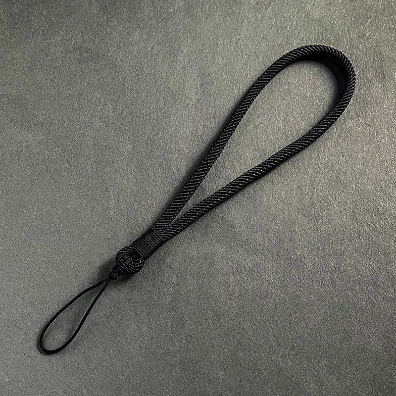 Handy-Lanyard, kurzes Handgelenksband, verstärkt, farblich passend, handgewebter Anhänger, Damen- und Herren-Accessoire, Anti-Verlust-Lanyard – Detail 7