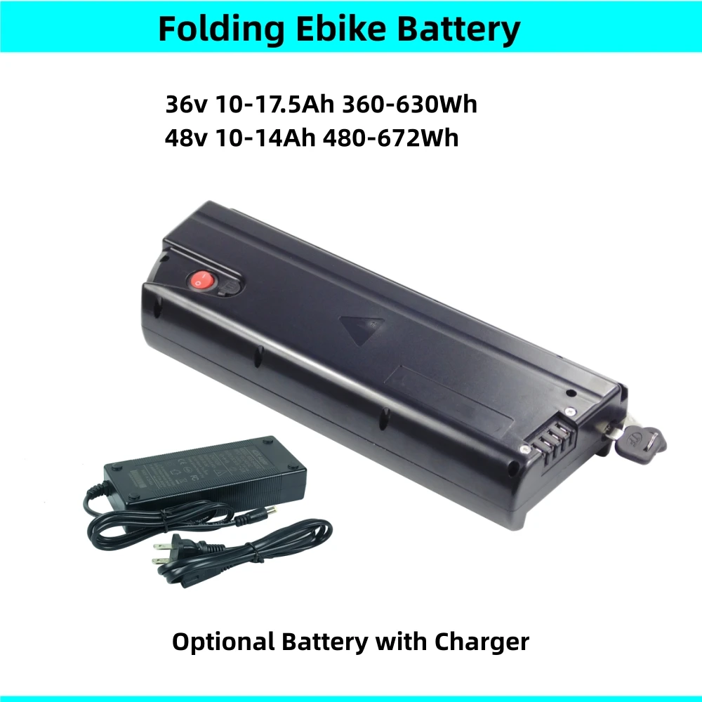 Fat Tire Folding Ebike Battery 48V 10Ah 10.4Ah 12.8Ah 14Ah 36V 13Ah 15Ah 16Ah 17.5Ah for Sondors Fold X Z Fold XS E-bike Battery