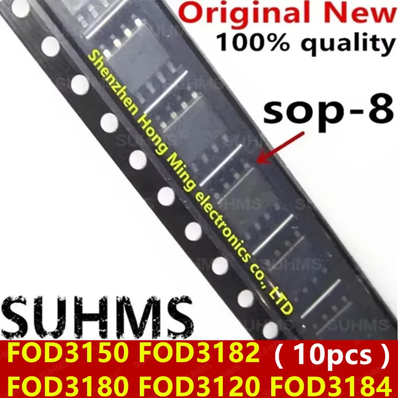 (10piece)100% New FOD3150 FOD3182 FOD3180 FOD3120 FOD3184 3150 3182 3180 3120 3184 sop-8 Chipset