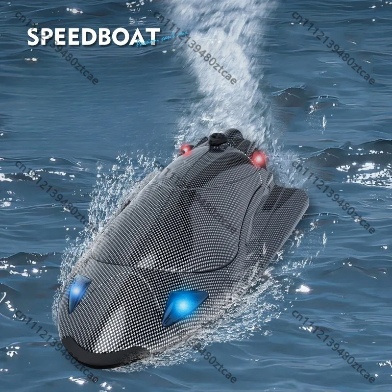 FY011 2.4G High Speed Turbojet RC Boat Water Cooling With LED Light Kids Racing Ship Model