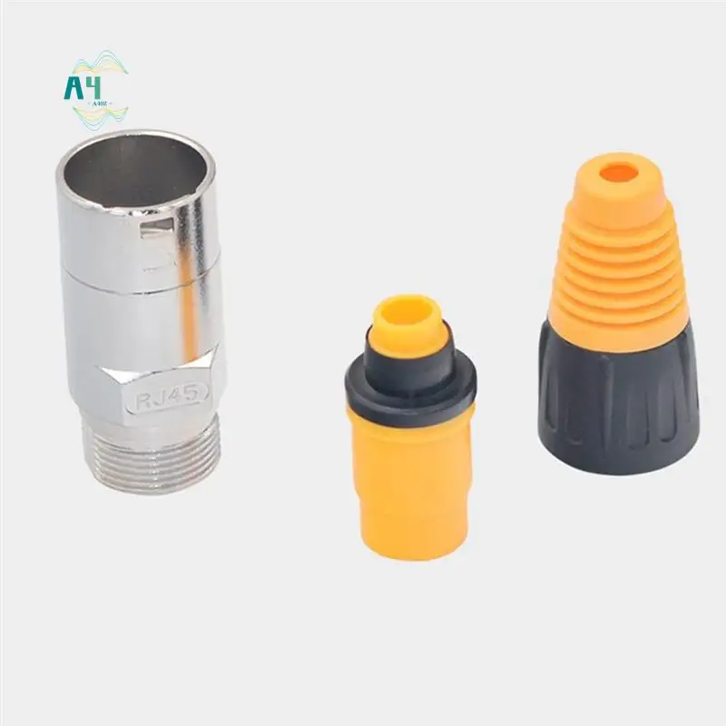 A40Z-10PCS RJ45 Waterproof Panel Connector, Cat5e Ethernet Socket, Metal Ethernet Cable Connector For Industrial Home Network