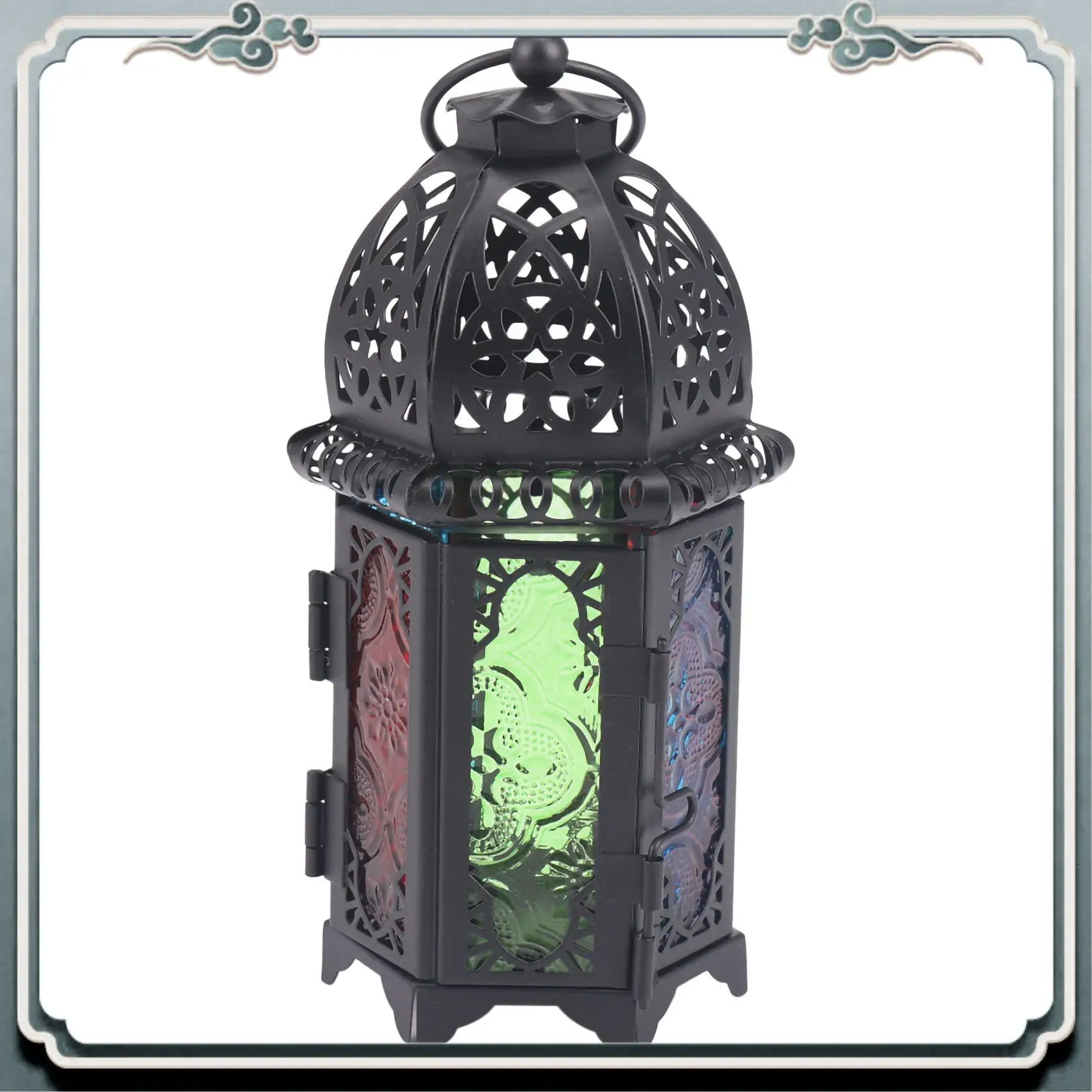 Classic Moroccan Decor Windproof Candle Holders Votive Iron Glass Hanging Candlestick Candle Lantern Party Home Wedding Decor To
