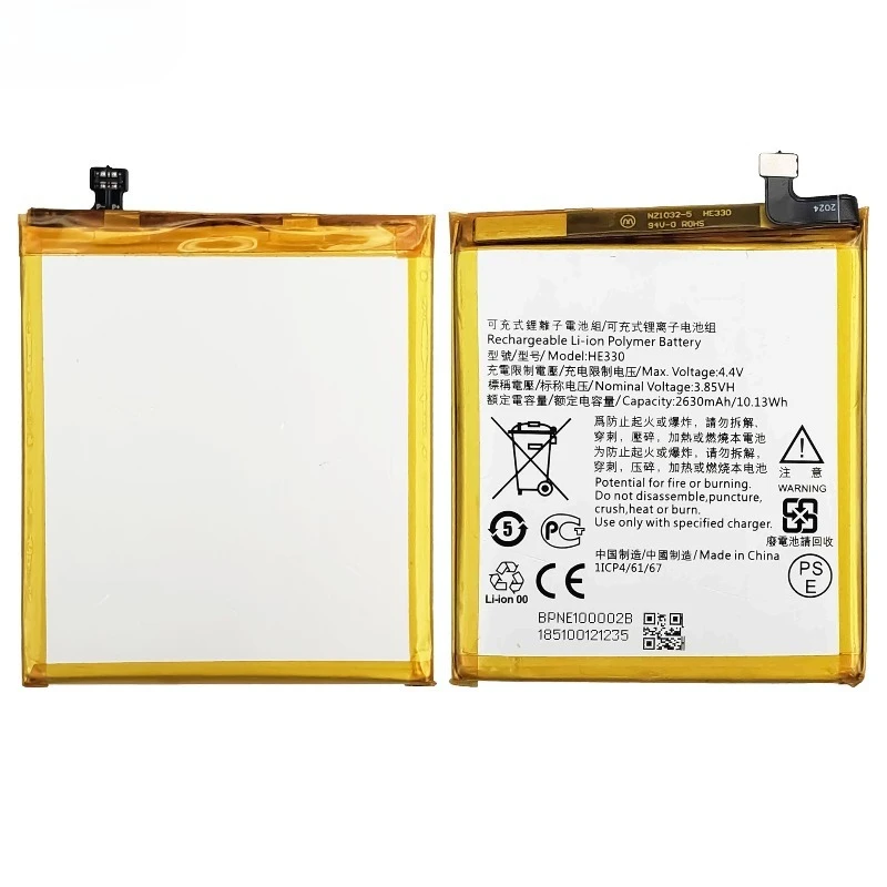 0 Cycle HE330 Battery for Nokia 3 Dual TA-1032 Phone High Quality Replacement Lithium Polymer Grade A Cell Bateria with Tools