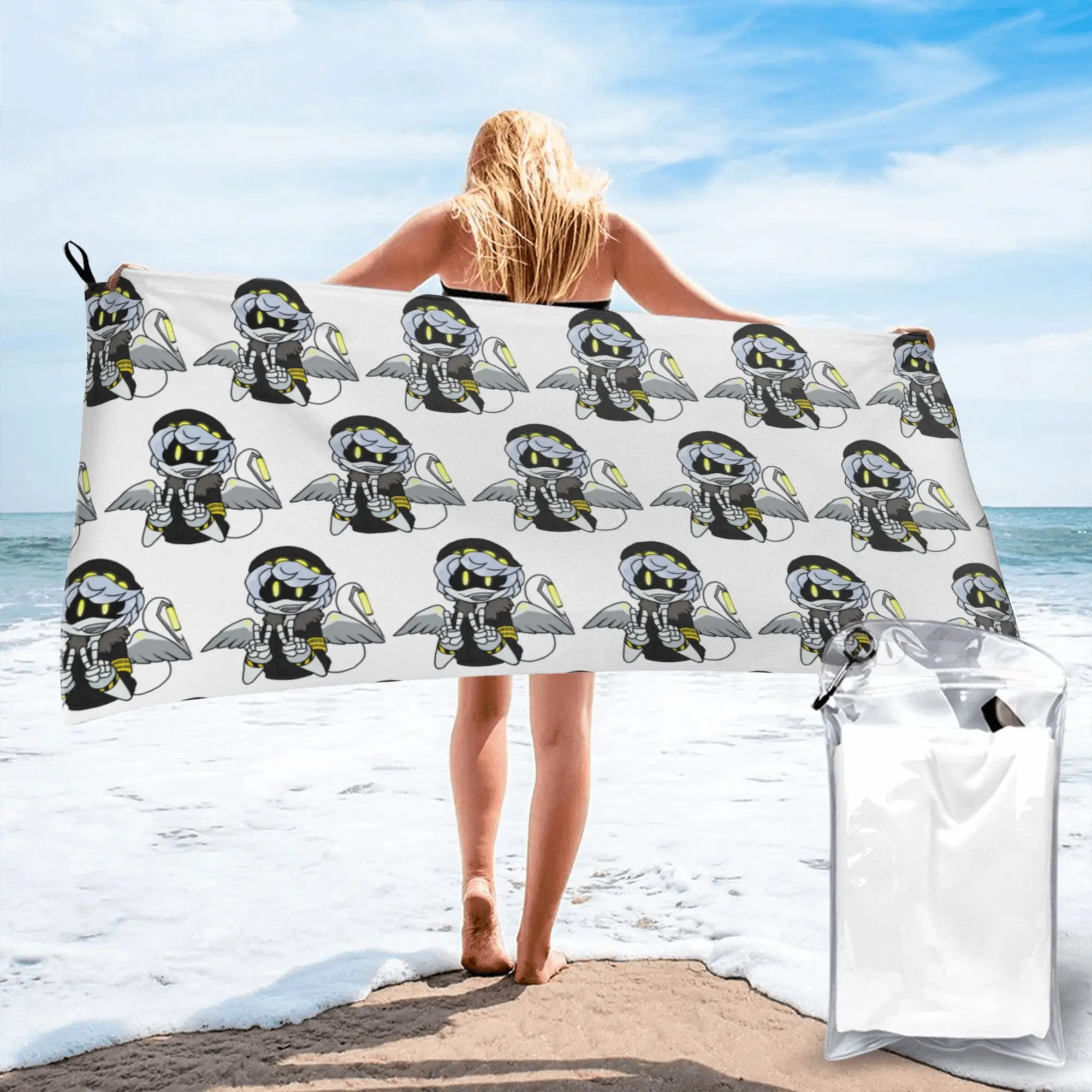 Murder Drones N  Beach Towel Soft Microfiber Quick Dry Absorbent Quick Towels For Mountain Climbing