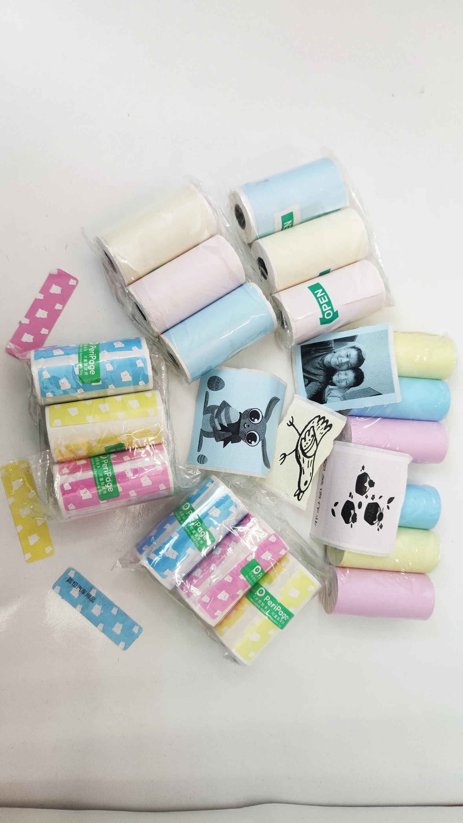 Colour Thermal Paper Self-adhesive thermal paper  Children Camera Instant Print Kids Camera Printing Paper Replacement Acce