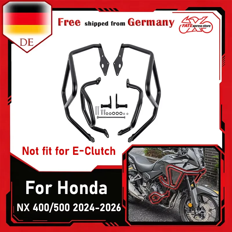 WOLFLINE Motorrad-Motorschutzbügel für Honda NX400 NX500 NX 400 500 2024-2026 Highway Bumper Bars Sturzbügel Nicht geeignet für