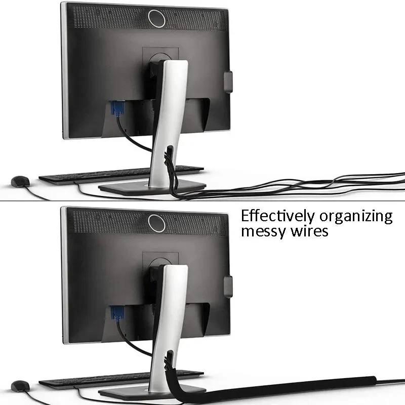 Cable Management Sleeve With Zipper Office Computer Power Cord Data Cable Storage And Sorting Winding Sleeve