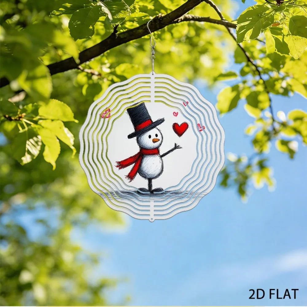 

Yard Metal Wind Chimes Snowman Love Outdoor Garden Decor