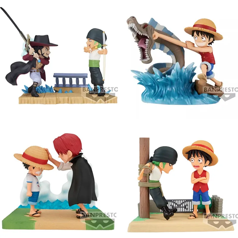 

Bandai Genuine WCF ONE PIECE Monkey D. Luffy Roronoa Zoro Dracule Mihawk Anime Action Figures Toys for Boys Girls Kids Gifts