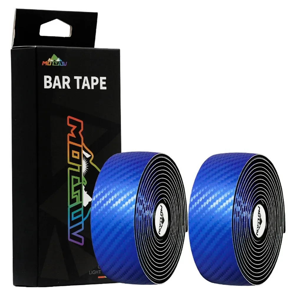 Shock Bike Tape Blue Anti-Vibration PU Anti-slip Pattern Bar Belt Road Bike Straps Cycling Damping Tape EVA Wrap