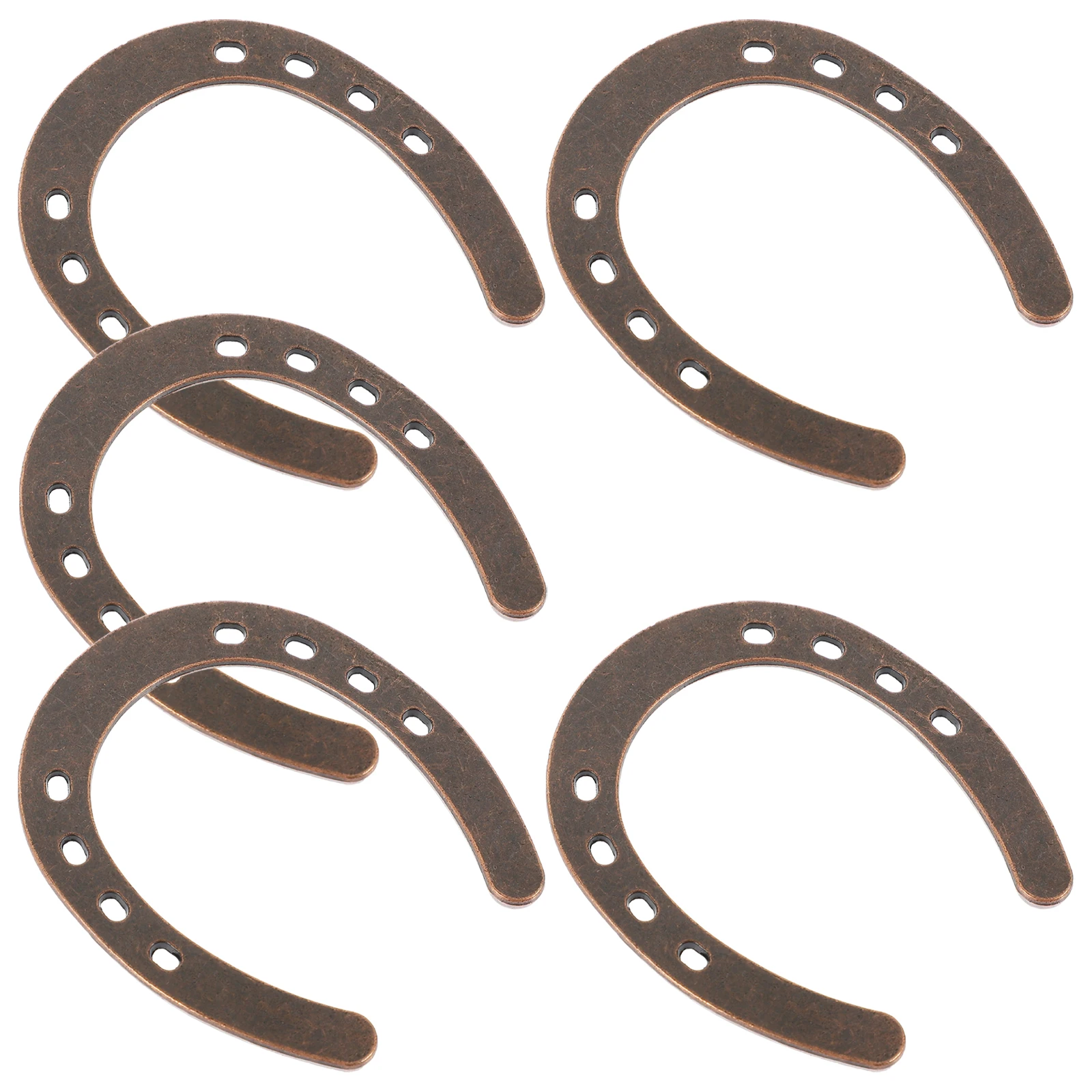 

5pcs Horseshoe Sculpture Zinc Alloy Wall Hanging Celebration Decoration Rustic Wedding Party Ornament