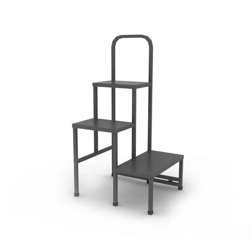 custom.Xinde Three-stage Climbing Car Moveable Step Ladders Large Safety Steel Platform Ladders Transportation Warehouse